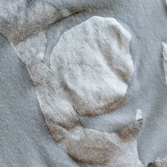 Zadig & Voltaire Tee Tunisien MC Skull V-Neck Short Sleeve Metallic Grey M NWT - Picture 14 of 16